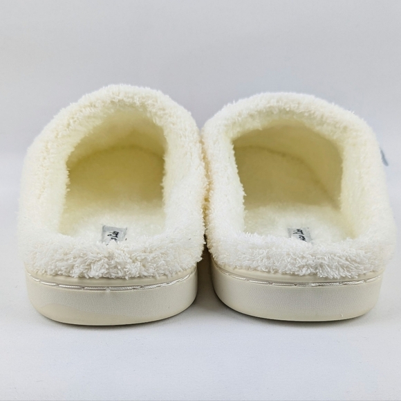 Slipper Strawberry Cosmopolitan Embroider Fleece Memory Foam Slip On L(9/10) NWT - Picture 7 of 14